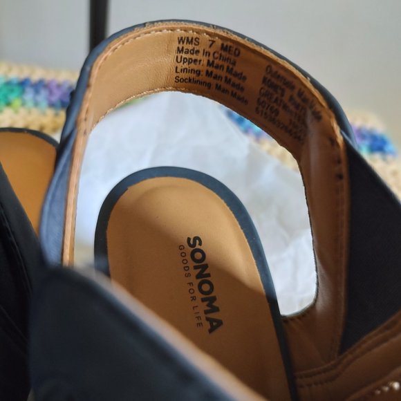 Navy blue wedges with traction bottom - Picture 2 of 5